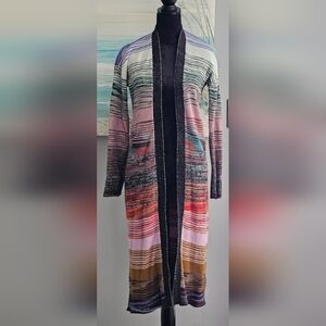 Anthropologie Space-Dyed Longline Cardigan Sz XS/S